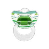 Wee Baby 837 6-18 Ay Silikon Şeffaf Desenli Damaklı Emzik Yeşil