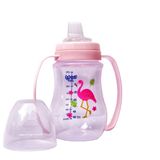 Wee Baby 8690797107543 Akıtmaz Kulplu Bardak, 250 ml, Pembe