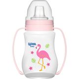 Wee Baby Antikolik Desenli Akıtmaz Kulplu Pp Bebek Alıştırma Bardağı 6+ Ay 250 ml Asortili - Açık Sarı