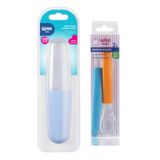 Wee Baby Çatal Kaşık Saklama Kabı + Silikon Mama Kaşığı 2 Li Set