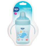 Wee Baby Colorful Kulplu Akıtmaz Antikolik Bardak 240 Ml 6+ Ay Mavi