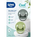 Wee Baby Cool Yuvarlak Yumuşak Uçlu Silikon Emzik 2'li 6-18 Ay(Gri/yeşil)