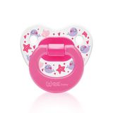 Wee Baby Desenli Damaklı Silikon Emzik 6-18 Ay Pembe