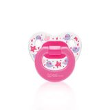 Wee Baby Desenli Damaklı Yumuşak Silikon Uçlu Ortodontik Emzik 0-6 Ay Pembe