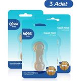 Wee Baby Dolap Kapak Kilidi – Bebek Çocuk Güvenlik Kilidi (3 Adet) - 0 - 3 Yaş - Beyaz