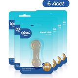 Wee Baby Dolap Kapak Kilidi – Bebek Çocuk Güvenlik Kilidi (6 Adet) - 0 - 3 Yaş - Beyaz