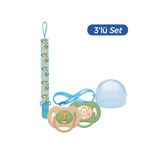 Wee Baby Duo Simetrik Uçlu Emzik (Kutu ve Band Seti) 0-6 Ay Erkek
