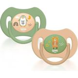 Wee Baby Duo Simetrik Uçlu Silikon Emzik 6-18 Ay No:2 (2 Adet) Hipoalerjenik ve Ortodontik