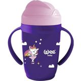 Wee Baby Friends Kulplu Pipetli Bardak 265 ml 339 - Mor