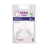 Wee Baby Geniş Ağızlı Biberon Emziği No: 3, 18+ Ay, Yoğun Akış, Şeffaf