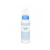 Wee Baby Isıya Dayanıklı Cam Biberon 240 ml -Mavi