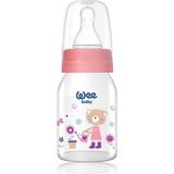 Wee Baby Klasik Dayanıklı Cam Biberon 125 Ml Yavaş Akış 0-6 Ay Pembe - Renkli
