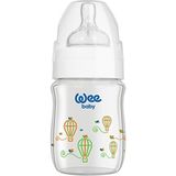 Wee Baby Klasik Geniş Ağızlı Isıya Dayanıklı Cam Biberon 0 - 6 Ay 120 ml -Beyaz