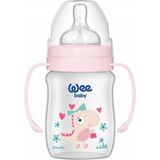 Wee Baby Klasik Geniş Ağızlı Kulplu PP Biberon 150 ml 137 Pembe