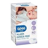 Wee Baby Klasik Göğüs Pedi 40'lı 132 Beyaz Renk Yumuşak Emici Materyal ile Konforlu Kullanım