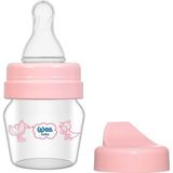 Wee Baby Mini Cam Alıştırma Bardağı Seti 30 ml Pembe Renkli Hafif ve Dayanıklı Tasarım
