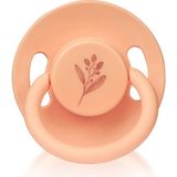 Wee Baby Pure Yuvarlak Uçlu Kauçuk Emzik 0-6 Ay Somon - Gül - 0 - 6 Ay