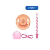Wee Baby Pure Yuvarlak Uçlu Kauçuk Emzik No:1 - SOMON (Kutu ve Band Seti) KIZ