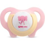 Wee Baby Safari Damaklı Yumuşak Silkon Uçlu Ortodontik Emzik 0-6 Ay Pembe - 0 - 6 Ay