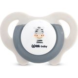Wee Baby Safari Damaklı Yumuşak Silkon Uçlu Ortodontik Emzik 6-18 Ay Gri - 6 - 18 Ay