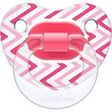 Wee Baby Şeffaf Desenli Damaklı Emzik No:3 - Pembe - Renkli - 0 - 3 Ay