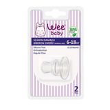Wee Baby Silikon Damaklı Biberon Emziği--Normal Akış(6-18 Ay)