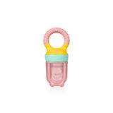 Wee Baby Silikon Meyve Süzgeci Püre Emziği ve Diş Kaşıyıcı 6+ Ay Pembe