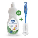 Wee Baby Vegan Çok Amaçlı Temizleyici (3 Adet) & Biberon Temizleme Fırçası