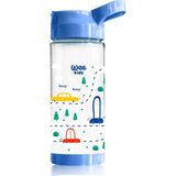Wee Baby Wee Kids Arabalı Pipetli Çocuk Matarası Okul Ve Kreş Suluğu 500 Ml 12+ Ay - Mavi