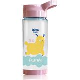 Wee Baby Wee Kids Kuzulu Pipetli Çocuk Matarası Okul Ve Kreş Suluğu 500 Ml 12+ Ay - Pembe
