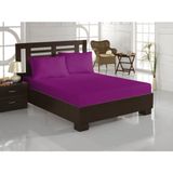 Weekend Home Mor Battal Çift Kişilik Lastikli Çarşaf Takımı
