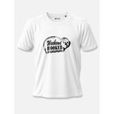 Weekend Hooker Esprili Balıkçı Baskılı%100 Pamuklu Unisex Lacivert Tişört Beyaz