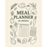 Weekly Meal Planner: 52 Weeks of Menu Planning & Grocery List Organizer: Plan Healthy Meals, Track Groceries, and Stay Organized All Year – Large 8.5” ... Food Journal with Shopping List & Notes