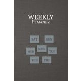 Weekly Planner – 52 Pages | 6 x 9 in | One Page per Week | Daily Overview & To-Dos, General Notes | Gray Fabric Cover: Structured scheduler with space ... perfect for home, work and business