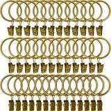 WeeksEight 40'lı Paket Bronz Perde Halkası, Klipsli Perde Kancaları, Perde Kancaları Asmak için Klips Halkaları Yaylar Şapka, Perdelik Halkaları 3,8 cm I D, 3,0 cm Çapa Kadar Perde Çubuğuna Uyar.