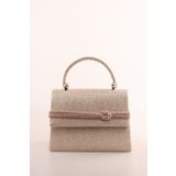 weem bag Elysara EB0261 | ÇİZGİLİ ÇUPRA ŞIK SAPLI DÜĞÜM ŞERİT ABİYE ÇANTA