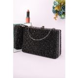 weem bag Elysara EB0701 | KARE GÖSTERİŞLİ TAŞLI ÇİFT METAL SAPLI ABİYE ÇANTA