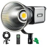 Weeylite LED Stüdyo Işığı Uzaktan Kumandalı Maks. 80W, 5600K Beyaz Strobe Bowens Montajlı, Video Işığı, Cep Telefonu Bluetooth+APP, Video Çekimi için Sabit Işık, YouTube, Dış Mekan, Portre