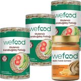 Wefood 300 gr Fıstık Ezmesi Şekersiz ve 100 gr Glutensiz Karabuğday Patlağı Yüksek Proteinli Atıştırmalık