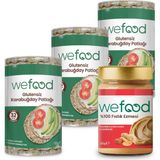 Wefood 300 gr Şekersiz Sade Fıstık Ezmesi ve 100 gr Glutensiz Karabuğday Patlağı 3'lü Doğal İçerik