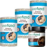 Wefood Çikolatalı Hurmalı Fındık Ezmesi 200 gr + Wefood Glutensiz Pirinç Patlağı 100 gr 3'lü