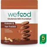 Wefood Glutensiz Mini Kurabiye Kakao & Yer Fıstıklı 60 G 5'li - 60 gr