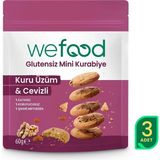 Wefood Glutensiz Mini Kurabiye Kuru Üzüm & Cevizli 60 G 3'lü - 60 gr