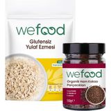Wefood Glütensiz Yulaf Ezmesi 300 gr + Organik Ham Kakao Parçacıkları 150 gr 8681749102065 - 450 gr