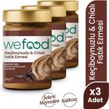 Wefood Keçiboynuzlu & Chialı Fıstık Ezmesi 300 G 3'lü - 900 gr