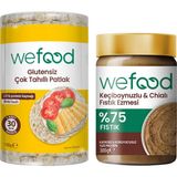 Wefood Keçiboynuzlu & Chialı Fıstık Ezmesi 300 G + Wefood Glutensiz Çok Tahıllı Patlak 100 gr