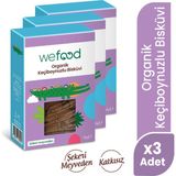 Wefood Organik Keçiboynuzlu Bisküvi 55 gr 3'lü Şeker İlavesiz