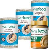Wefood Şekersiz Ham Ballı Fıstık Ezmesi 300 gr + Wefood Glutensiz Pirinç Patlağı 100 gr 3'lü