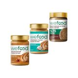 Wefood Süt Karamelli Fıstık Ezmesi 300 Gr + Hindistan Cevizli Fıstık Ezmesi 300 Gr + Keçiboynuzlu & Chialı Fıstık Ezmesi 300 Gr 8683347037247