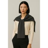 Wega Moda Kare Parçalı Patchwork Atkı - Spor Triko Örme Omuz Atkısı | Unisex Boho Şal - Atkı - Standart - Füme